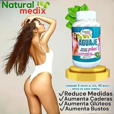 Aguaje Plus Reduce Medidas 100%Natural Medix Aumenta Caderas-Gluteos Y Bustos • $29