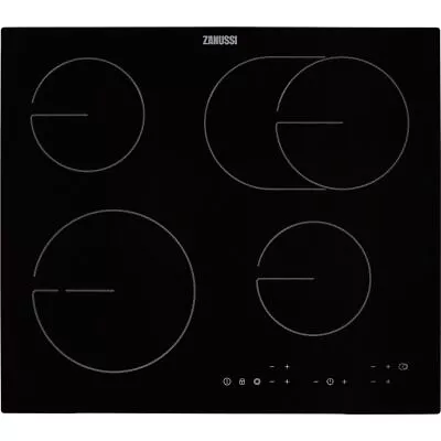 Zanussi ZHRN673K 59cm 4 Burners Ceramic Hob Touch Control Black / Glass • £289