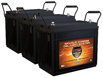 QTY3 VMAX MR147-155 AGM Batteries For Minn Kota Ultrex 36V 112lb Trolling Motor • $899.93