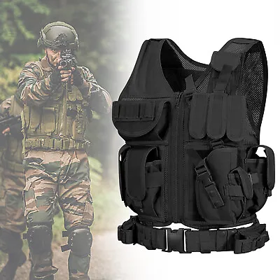 Tactical Vest Assault Combat Gear Protective Adjustable Protective Military USA • $30.92
