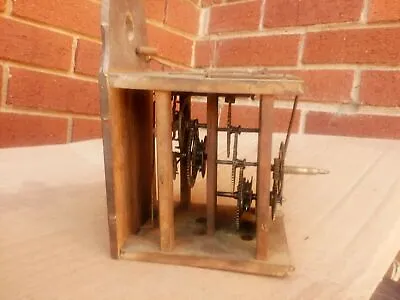 Antique Weight Driven Wall Clock Movement • £65