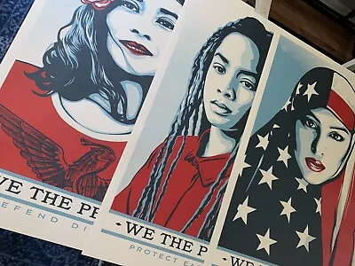 Shepard Fairey Obey Giant WE THE PEOPLE Art Print Poster SET Of 3 Prints 24X36 • $118.88