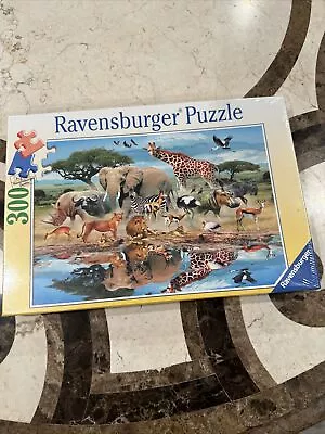 Ravensburger 300 Piece Jigsaw Puzzle WATERING HOLE  #131075 UNOPENED Flawed Box • $9.99