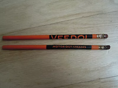 Lot Of 2 Vintage Ask For VEEDOL Motor Oils & Greases Pencil Tydol • $17.99