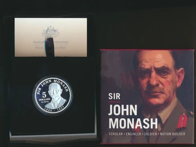 $79.99 • Buy  Australia 2018 $5 Fine Silver 1oz Proof Sir John Monash Mintage 2,500