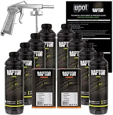 U-POL Raptor Spray-On Truck Bed Liner Kit With Spray Gun 8L Tintable Urethane • $319.92