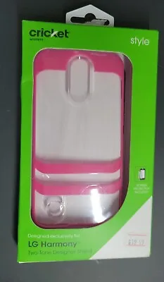 LG Harmony Two-Tone Designer Shield Phone Case Clear And Pink Cricket NIB  • $7.99