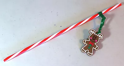 Disney Mickey Gingerbread Clip & Candy Cane Straw Very Merry Christmas • $10