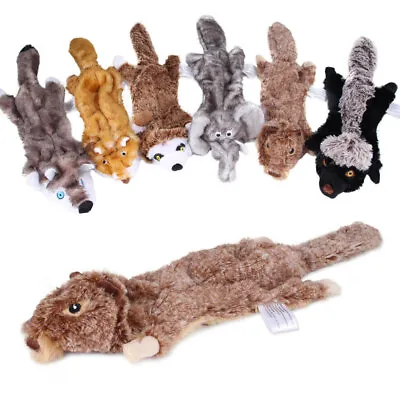 No-Stuffing Plush Dog Toys Indestructible Pet Puppy Sound Chew Squeaker Squeaky • £3.83