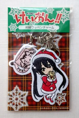 K-On!! Embroidered Patch Keychain Charm Azusa Nakano & Cat Cup • $25.99