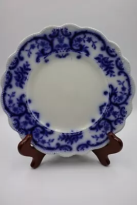 Flow Blue: Portman By W.H. Grindley & Co. Salad/Lunch Plate – 8” – Lovely 1891 • $45