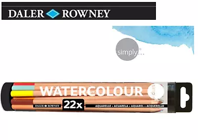 Daler Rowney Simply Watercolour Assorted Colour Pencils Set Of 22 Pieces • £9.87