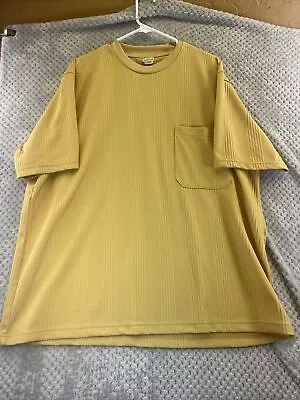 Haband Mens Shirt Size XX/XXL Yellow Short Sleeve • $15.88