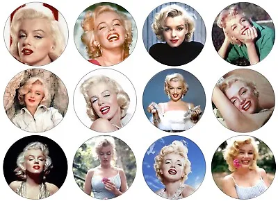 24 X Marilyn Monroe - Colour - Edible Cup Cake Toppers - Not PRECUT • £3.35