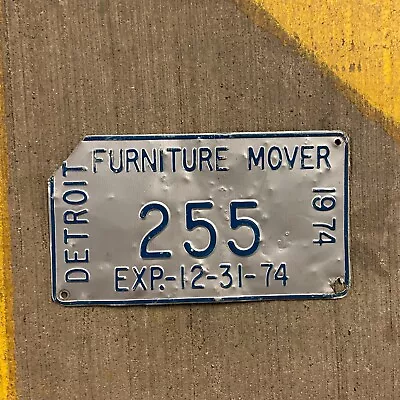 1974 Detroit Furniture Mover Michigan License Plate Garage Auto Garage 255 • $14.99