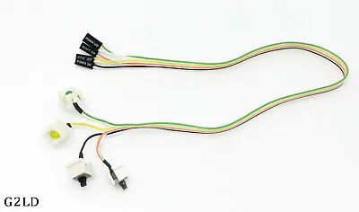 PC Case To Motherboard Momentary ON/OFF Reset Switch POWER/HDD LED Cables 14  • $9.99