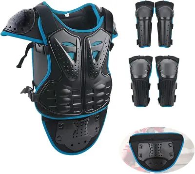 Motorcycle Kids Armor Dirt Bike Riding Gear Chest Elbow Knee Belly Pad Full Body • $96.20