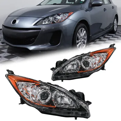 2PCS Front Lamps Headlights Assembly For 2010-2013 Mazda 3 Sport Chrome Housing • $105.88