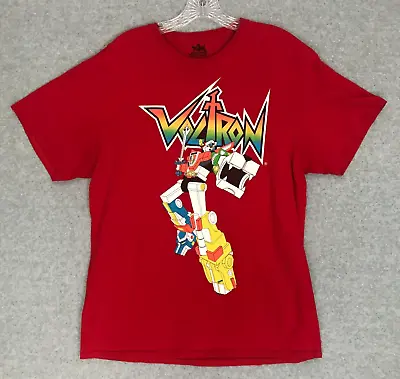 Voltron Defender Of The Universe T-Shirt Mens Large Red Short Sleeve Cotton • $14.99