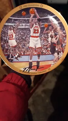 Collectable Plates Michael Jordan 23 1992 Champions & 1991 Championship • $49.99