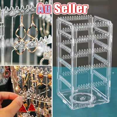 360 Rotating Necklace Organizer Jewelry Earring Display Stand Rack Holder • $18.49