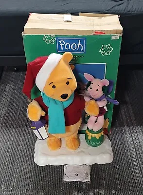 Vtg Xmas Animated 21  WINNIE POOH & PIGLET TELCO DISNEY Motionette LIGHTED 1997 • $79.99