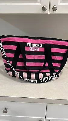 Victoria Secret Black And Pink Sequin Tote Bag • $24.99