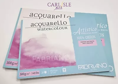 Fabriano Acquarello Watercolour Artistico Hot Pressed Traditional White - Choose • £96.44