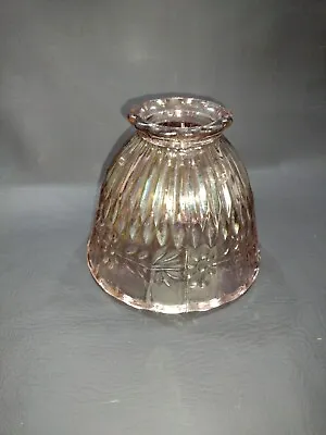 £22.84 • Buy Fairy Light Lamp Shade Top Pink Mauve Iridescent Large Daisy Scalloped 6  Homco