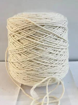 NICE Cone Spool Bulky Alpaca Highland Weaving Wool Yarn 2lb 3oz 990gr 4010 White • $23