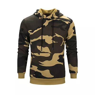 Men's Hooded Jacket Camouflage Sports Loose Casual Coat  Trendy Top Hoodie • $26.77