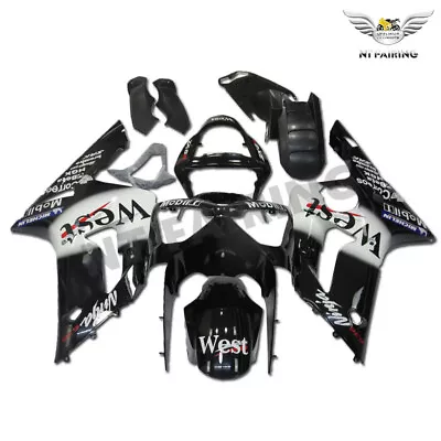 Injection Fairing Fit For Kawasaki 2003 2004 636 ZX6R ABS West Bodywork B030 • $489.99