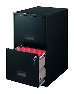 18  Deep 2 Drawer Letter Width Vertical File Cabinet Black-Fast Shipping • $53.11