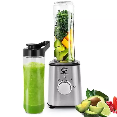 Personal Blender Ice Smoothie Maker Fruit Juicer  Portable 2x Bottles 600ml 300W • £20.25