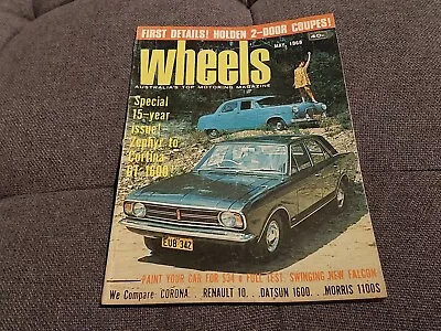 Wheels Vintage Magazine May 1968 - Corona Renault 10 Datsun 1600 Morris 1100 • $19.90