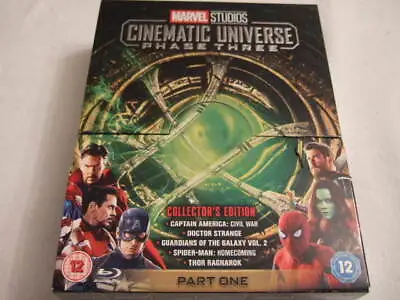 Marvel Studios Cinematic Universe Collector's Ed Box Set Phase 3 Part 1(Blu Ray) • £26