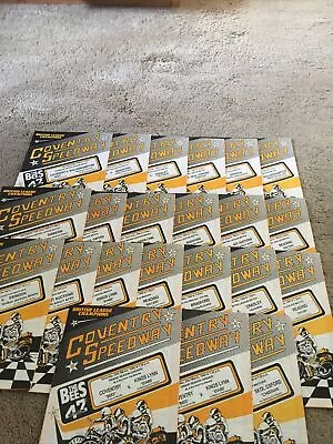 1989 COVENTRY BEES SPEEDWAY PROGRAMMES X 22 • £19.99