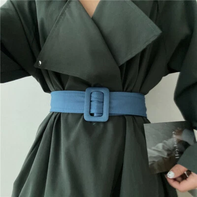 Retro Wide Waist Belt Girdle Waistband Buckle For Dress Trench Coat Waistband  • £11.99