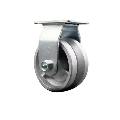 $45.36 • Buy 4 Inch V-Groove Semi Steel Cast Iron Wheel Rigid Caster With Ball Bearing SCC