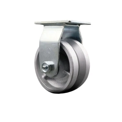 $45.36 • Buy 4 Inch V-Groove Semi Steel Cast Iron Wheel Rigid Caster With Ball Bearing SCC