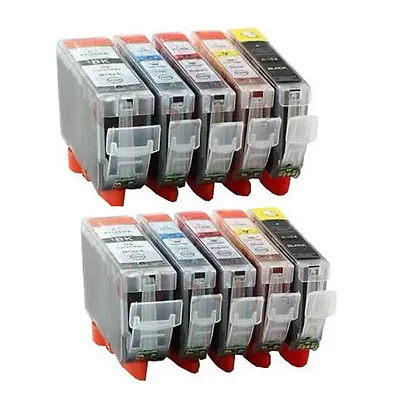 10 INK CARTRIDGE PGI-525 CLI-526 Canon Pixma MG5250 MG5350 IP4850 IP4950 • £9.49