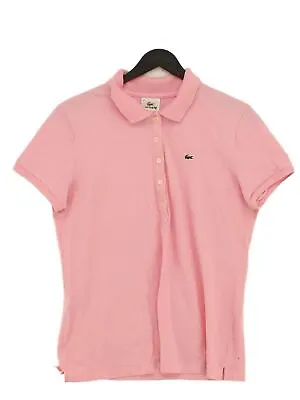 £17.50 • Buy Lacoste Women's Polo UK 18 Pink Cotton With Elastane Short Sleeve Collared Basic