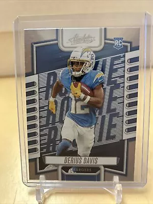 Derius Davis 2023 Panini Absolute Football Rookie RC #196 Los Angeles Chargers • $1.65