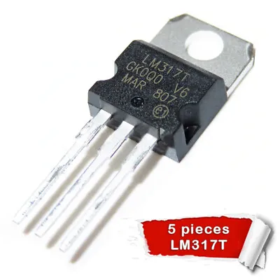 5pcs LM317T LM317 Variable Voltage Regulator TO-220 • £2.85