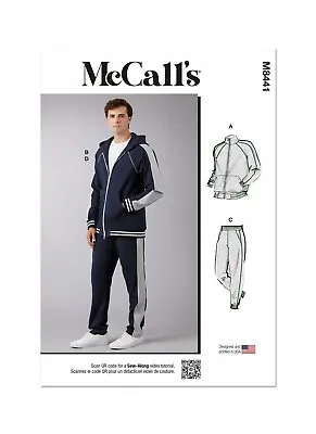 McCall's SEWING PATTERN M8441 Men's Tracksuit Jacket & Trousers 34-42 Or 44-52 • £14.99