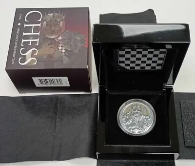 2023 Niue Chess King 1oz Silver Proof Coin With Box & COA • $120