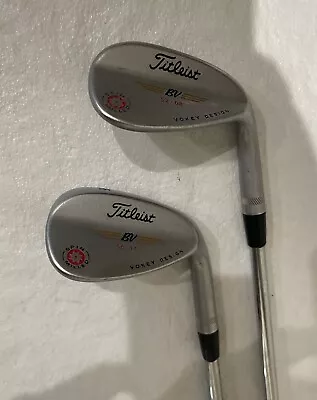 Titleist Spin Milled BV Vokey Set 56* Sand Wedge 52* Gap Wedge - Steel Shafts  • $32