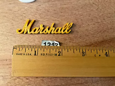 *MARSHALL  Amplifier AMP GOLD  PLASTIC ICONIC BADGE LOGO NAME PLATE  2 - 1217 • $10