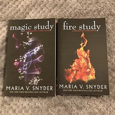 Magic Study And Fire Study By Maria V Snyder Paperbacks • £15