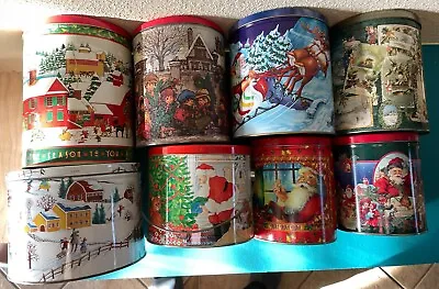 Vintage Christmas Holiday Tin Canisters 1990s • $5
